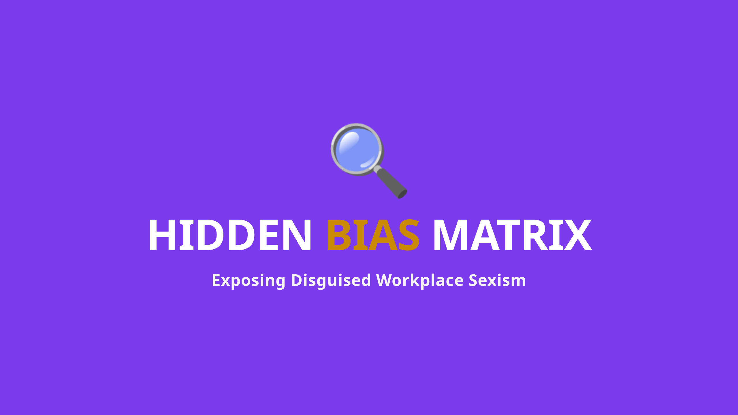 Covert Sexism Under Professionalism Cover - Hidden Bias Identification Matrix