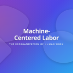 Industrial Revolution labor transformation cover showing text overlay on a luminous gradient background