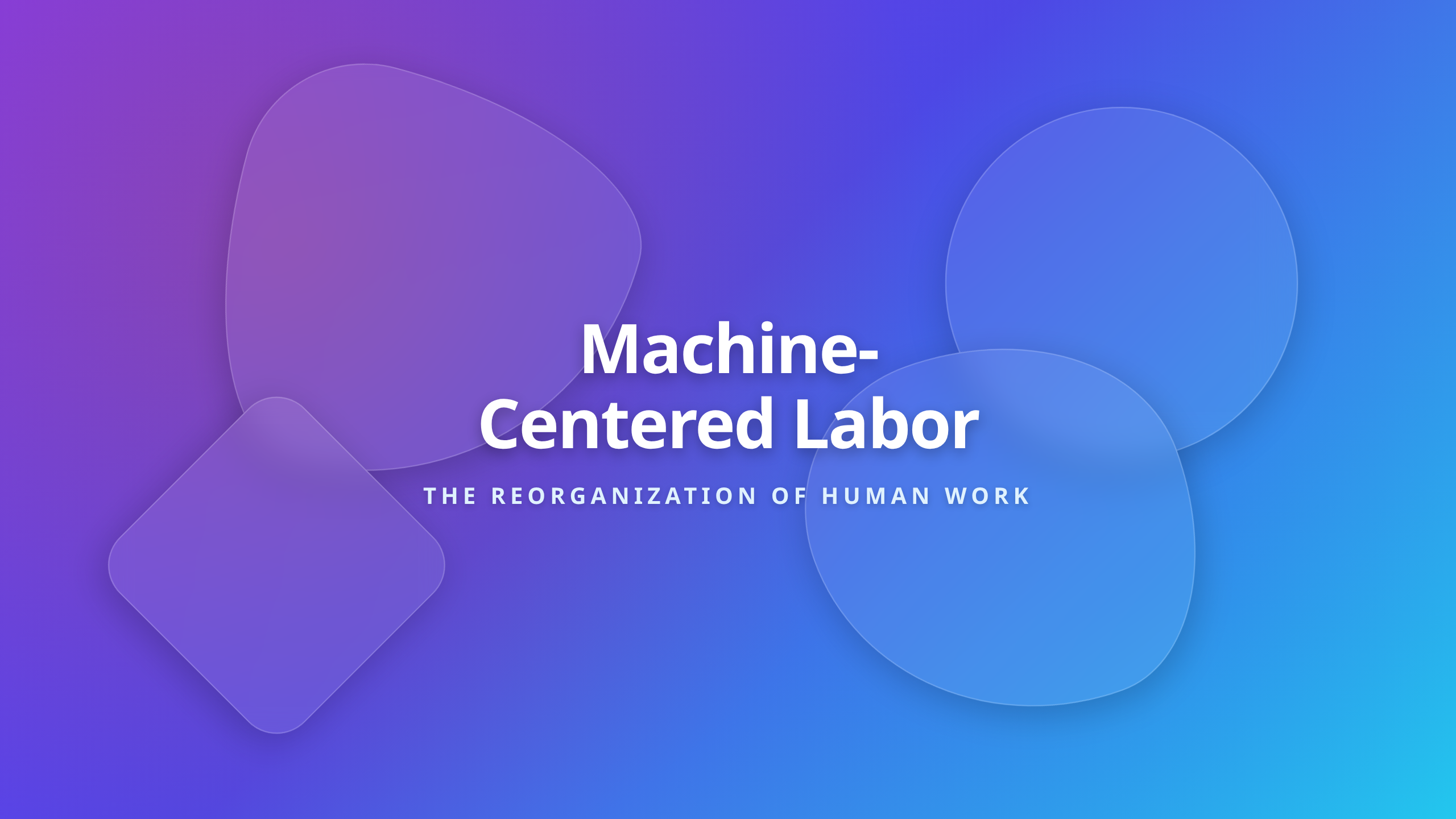 Industrial Revolution labor transformation cover showing text overlay on a luminous gradient background